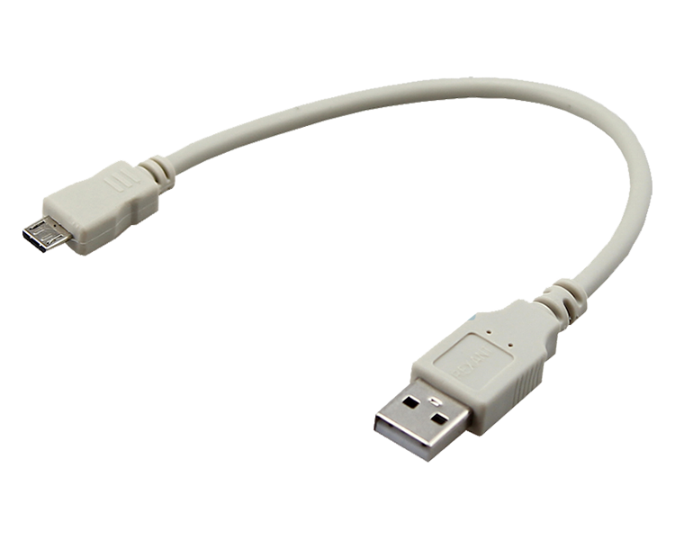 Шнур USB A(штекер) -  Micro USB A(штекер) 5 мм Rexant, белый, 0.2 м