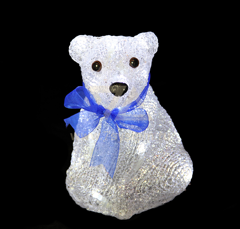 Фигура "Белый мишка" Neon-Night, 20 см, 4, 5 В (3*АА), 20 светодиодов