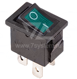Выключатель SC-768 зеленый с подсветкой (4с)