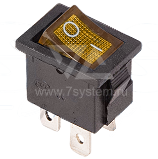 Выключатель SC-768 желтый с подсветкой (4с)