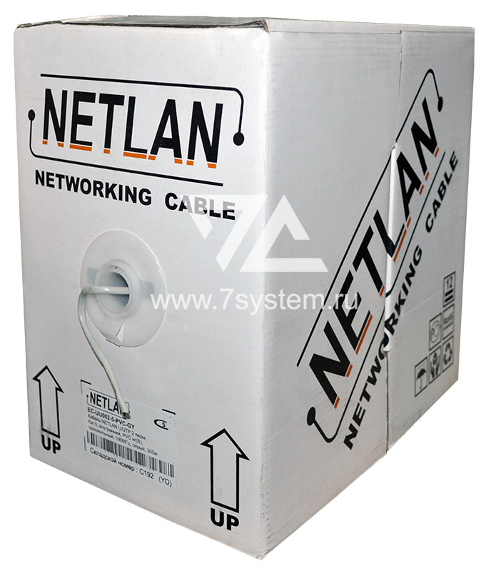 Кабель UTP 2PR 24AWG CAT5 Netlan, 305 м