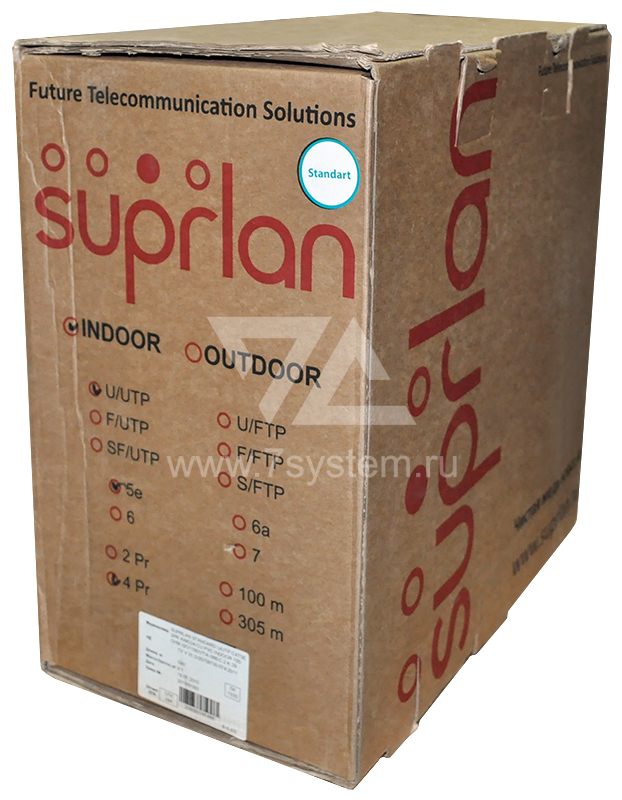 Кабель UTP 4PR 24AWG CAT5e Suprlan, 305 м