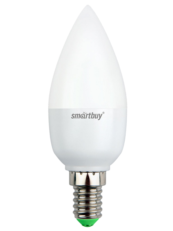 Лампа LED C37 Smartbuy, Е14, 5 Вт / 45 Вт, 3000 К, тепло-белая