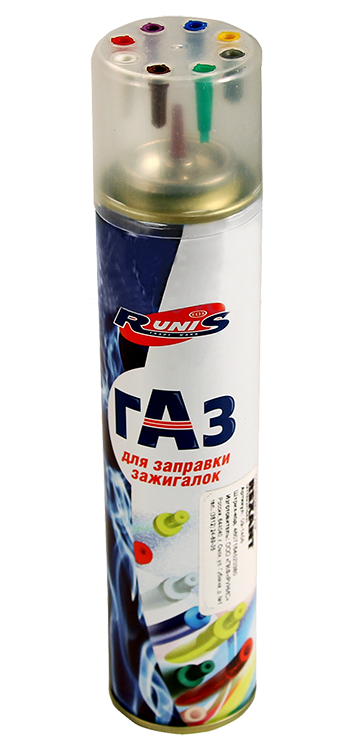 Газ для зажигалок Rexant, 5 переходников, 270 мл