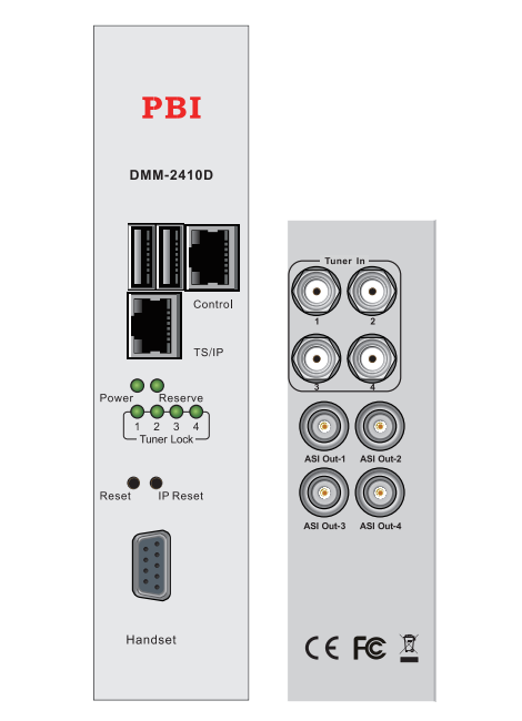 Ресивер счетверенный DMM-2410D-T2 PBI, IP, ASI выходы