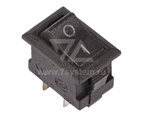 Выключатель KCD-6 черный (2с)