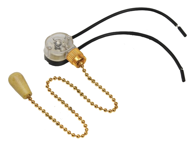 Выключатель для настенного светильника c проводом и деревянным наконечником GOLD Rexant, 270 мм