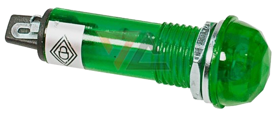Индикатор 10.2 мм 220 V граненый, зеленый (RWE-205)