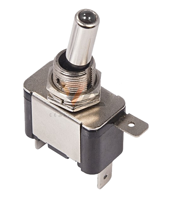 Тумблер 12V 25 А (3c) ON-OFF с синей подсветкой