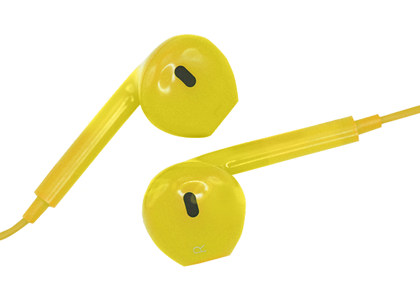 Наушники с микрофоном желтые