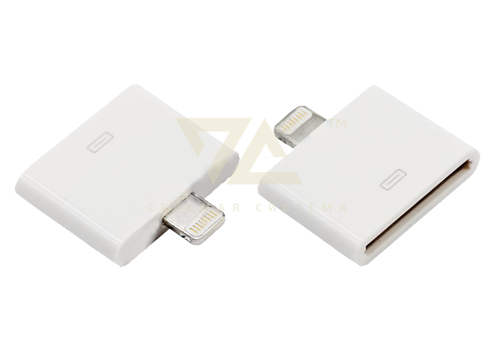 Переходник для iPhone 5 c 8 pin на 30 pin, белый