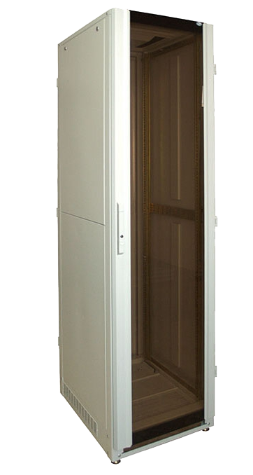 Шкаф напольный 19" 42U (2100 x 800 х 800) дверь стекл./мет. Ижтехноком