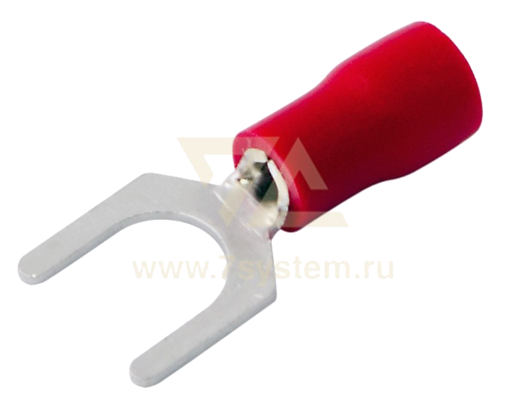 Наконечник изолированный вилочный VS1.25-6 Rexant, 100 шт/упак