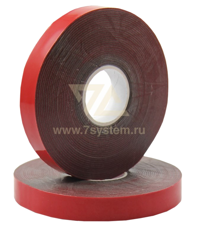 Скотч двухсторонний, акрил, 12 мм Rexant, 5 м, серый