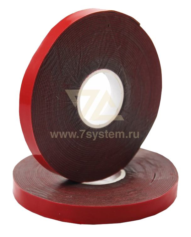 Скотч двухсторонний, акрил, 9 мм Rexant, 5 м, серый