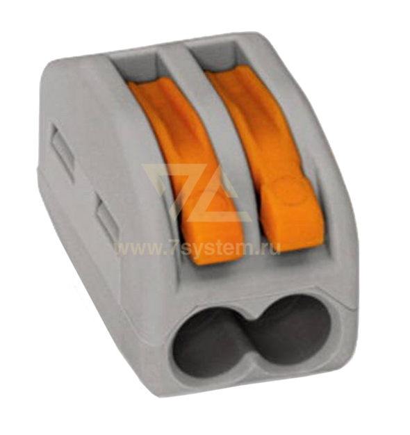 Клемма 2-проводная многоразовая 0, 08-2, 5/4 мм² WAGO, 50 шт/упак