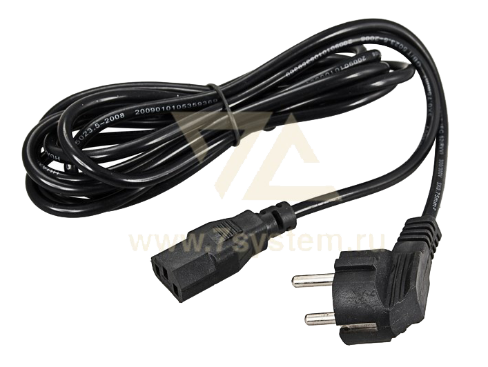 Шнур сетевой Евро 0.75 мм PVC Rexant, с заземлением, 1.8 м