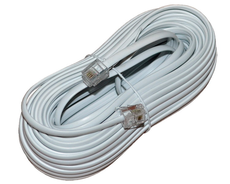 Шнур телефонный 10 м Rexant, белый