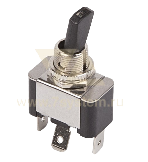 Тумблер однополюсный 12V 30А (3c) ON-OFF с красной подсветкой LED (ASW-07D-2)