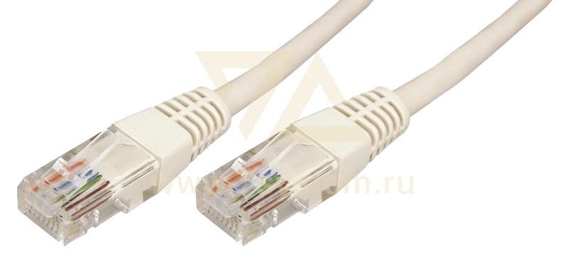 Патчкорд UTP 25 м Rexant, CAT5е, серый, литой