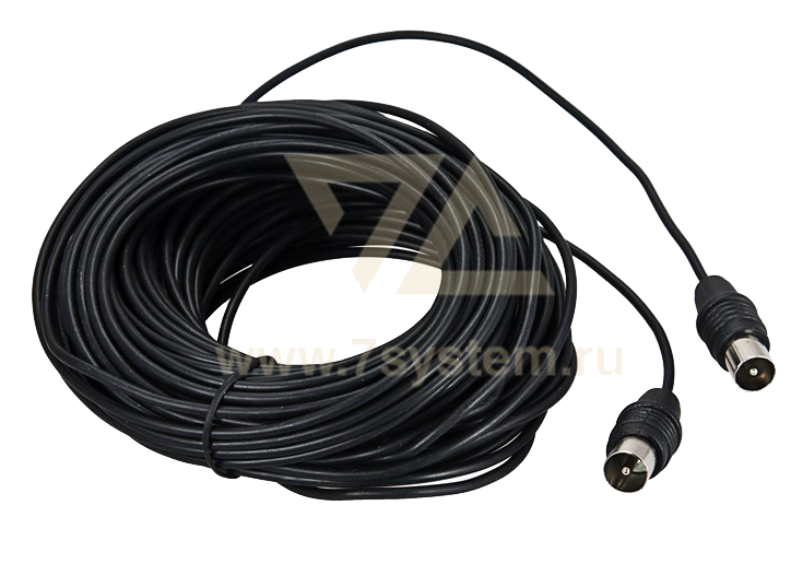 Шнур ТВ(штекер) - ТВ(штекер) Rexant, черный, 15 м