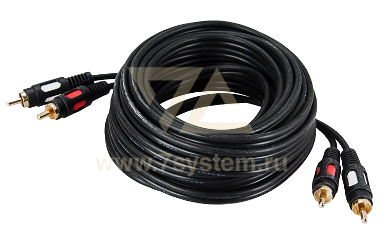 Шнур 2 RCA - 2 RCA 3.5 мм Rexant, премиум, 10 м