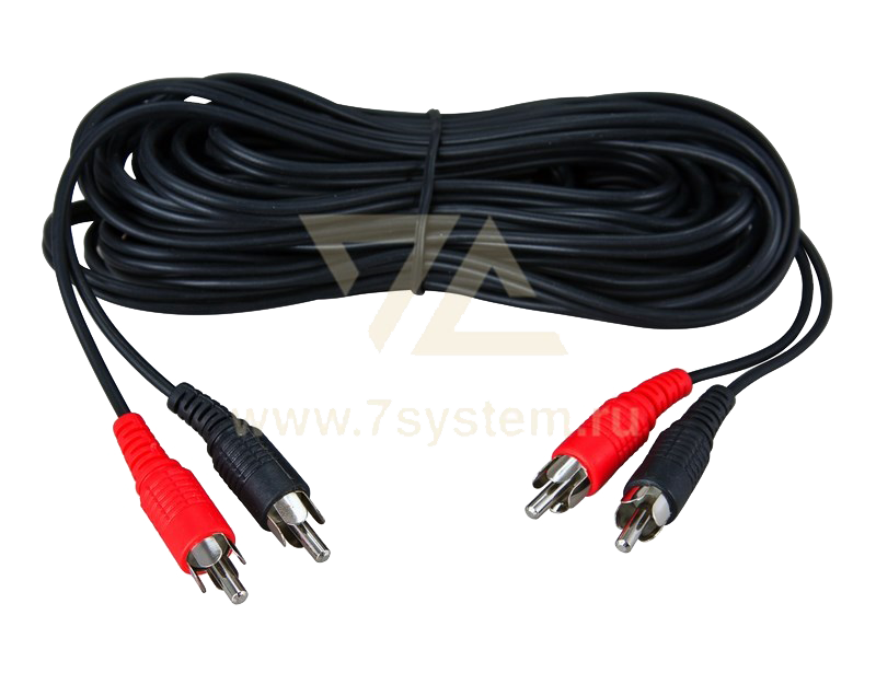 Шнур 2 RCA - 2 RCA 3.5 мм SILVER Rexant, 3 м