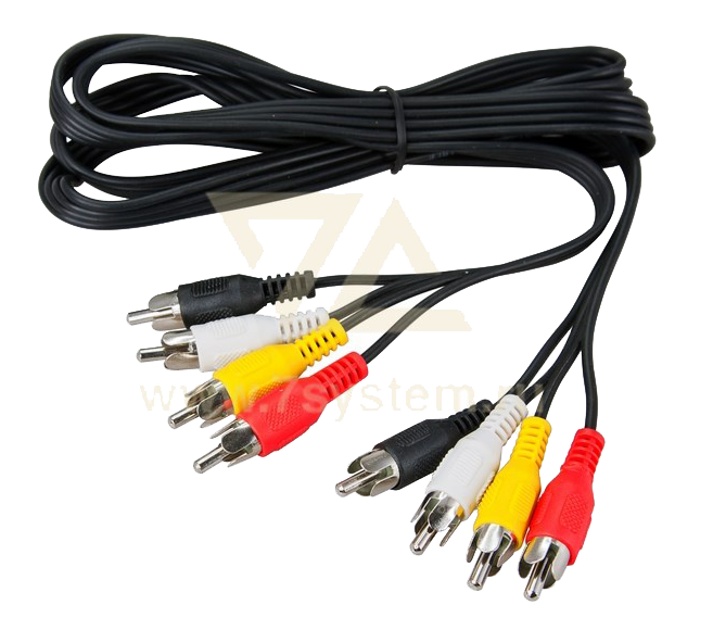 Шнур 4 RCA - 4 RCA 3.5 мм SILVER Rexant, 1.5 м