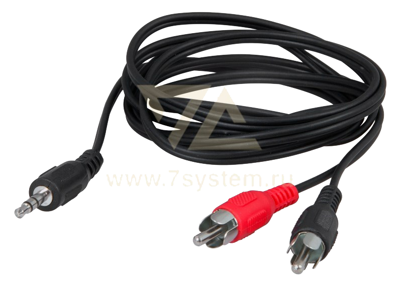 Шнур TRS 3.5 мм - 2 RCA SILVER Rexant, 1.5 м