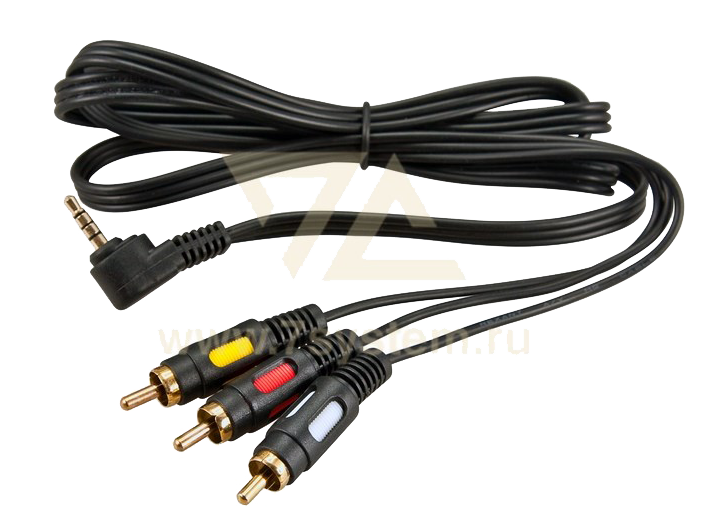 Шнур TRS 3.5 мм - 3 RCA GOLD Rexant, премиум, 1.5 м