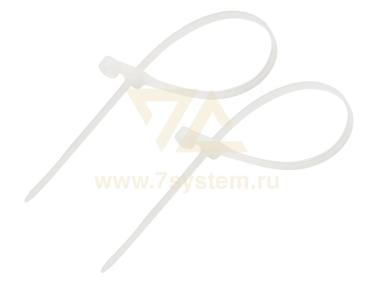 Хомут 100 мм x 3, 6 мм под винт, Rexant, белый, 100 шт