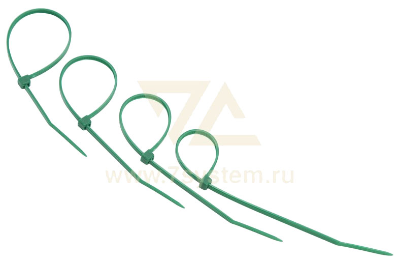 Хомут 150 мм x 2, 5 мм Rexant, зеленый, 25 шт