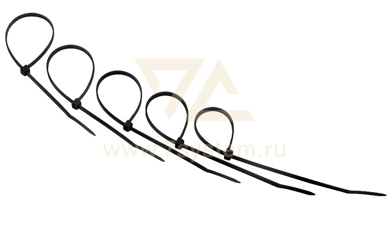 Хомут 200 мм x 3, 6 мм Rexant, черный, 25 шт