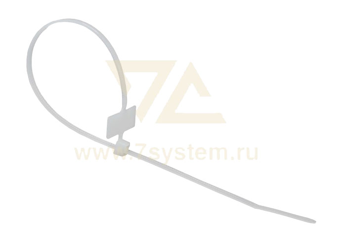 Хомут под маркер 100 мм x 2, 5 мм Rexant, белый, 100 шт