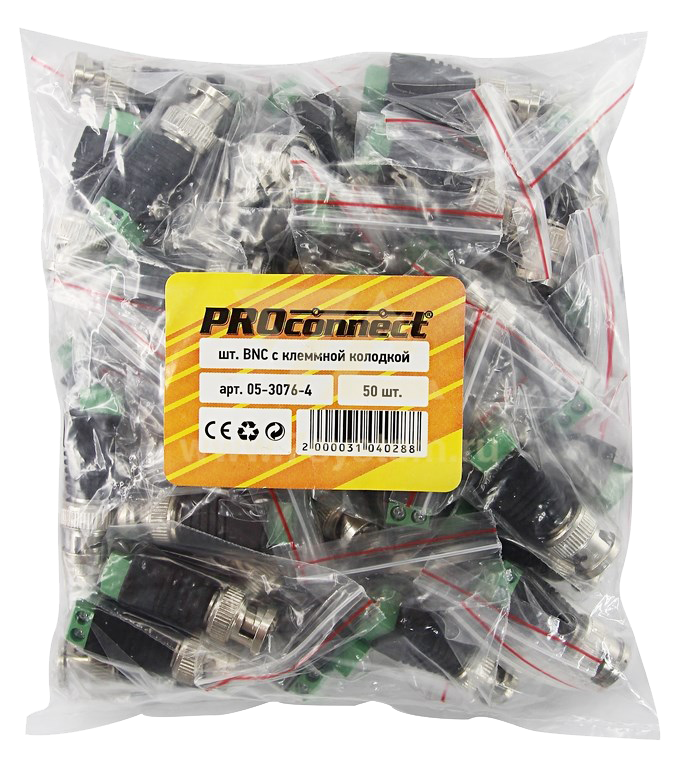 Разъем BNC(штекер) обжимной с клеммной колодкой Proconnect