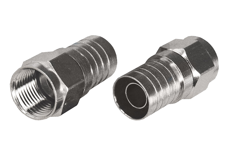 Разъем F(штекер) обжимной на RG6 Rexant, 100 шт/упак