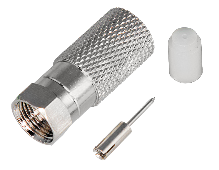 Разъем F(штекер) резьбовой на RG11 Rexant, со вставкой, 50 шт/упак