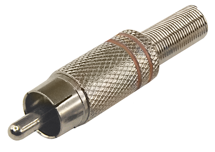 Разъем RCA(штекер) Proconnect, металл, красный/черный