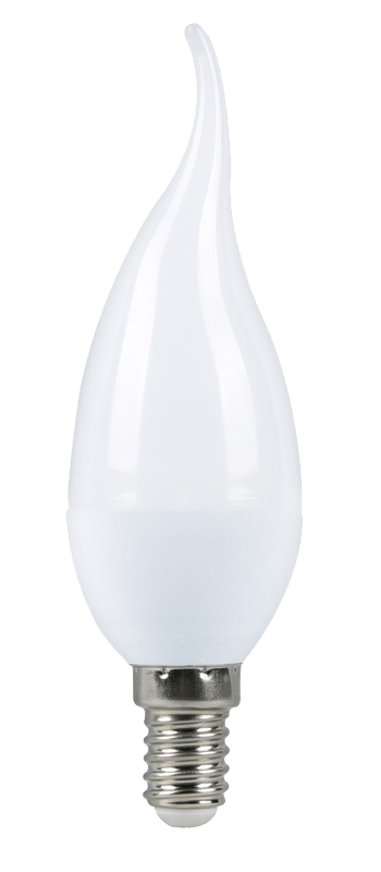 Лампа LED C37 свеча на ветру Smartbuy, Е14, 5 Вт / 40 Вт, 3000 К, матовая, тепло-белая
