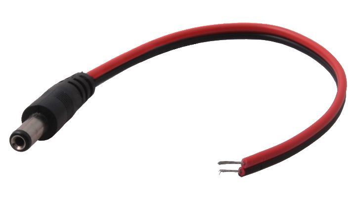 Разъем питания 2.1 x 5.5 x 10 мм Rexant, с проводами 20 см