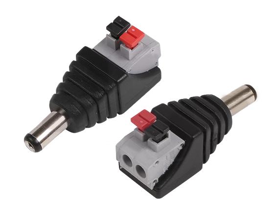 Разъем питания штекер 2.1 x 5.5 Rexant, с быстрозажимной колодкой, блистер