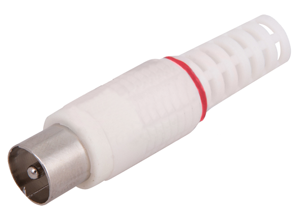 Разъем ТВ(штекер) без пайки Proconnect, белый