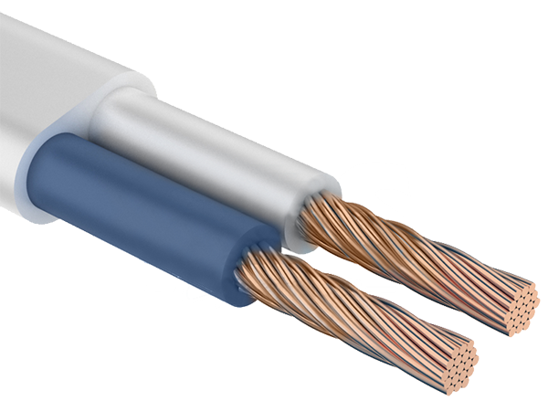 Провод соединительный ПВС 2 x 0.75 ГОСТ, белый, 200 м