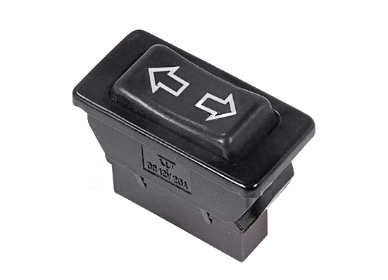 Выключатель клавишный черный 12V 20А (5с) On-Off-On (ASW-01)