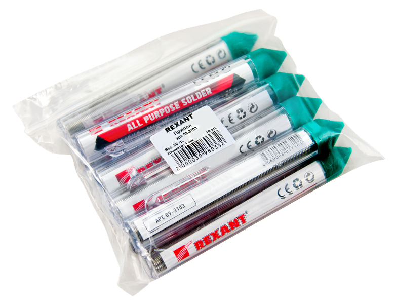 Припой с канифолью 20 г Rexant, 1.0 мм