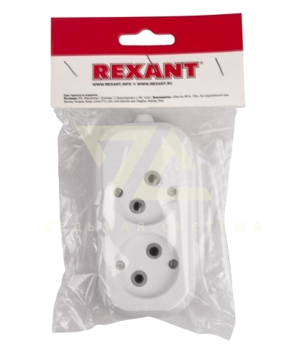Колодка удлинителя 2 гнезда без заземления Rexant