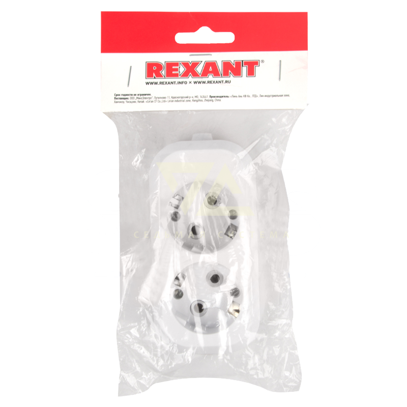 Колодка удлинителя 2 гнезда с заземлением Rexant