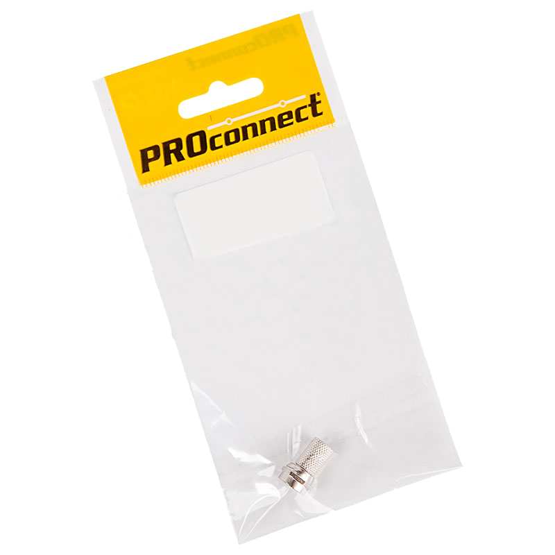 Разъем F(штекер) резьбовой на RG6 Proconnect, 1 шт/упак