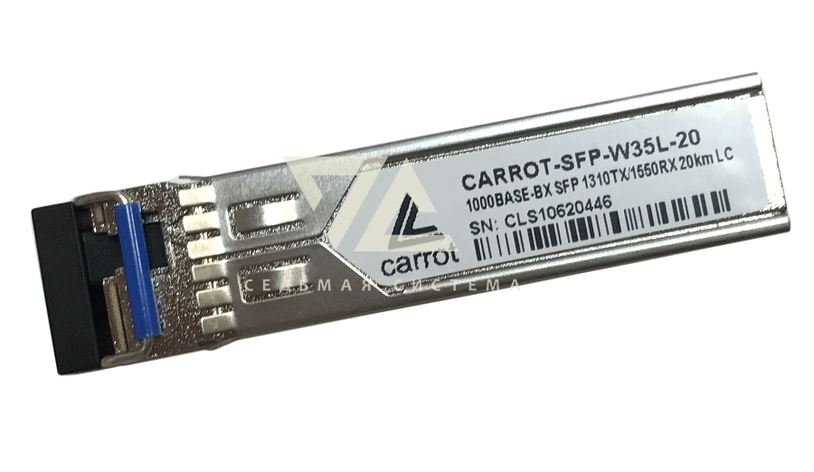 Модуль SFP Carrot, 1000Base-BX, WDM, 1310/1550, 3 км, LC, DDM