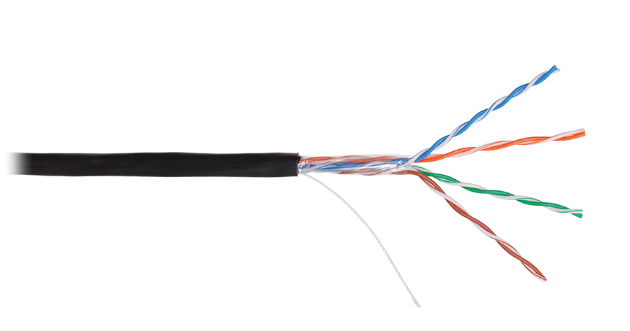Кабель UTP 4PR 24AWG CAT5e Nikolan, наружный, 305 м